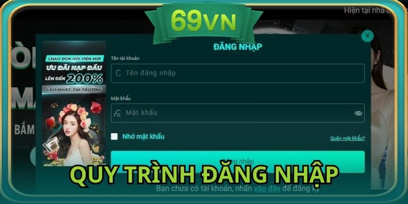 Quy trình đăng nhập với các bước đơn giản